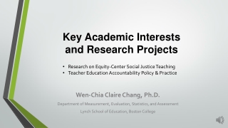 Key Academic Interests and Research Projects