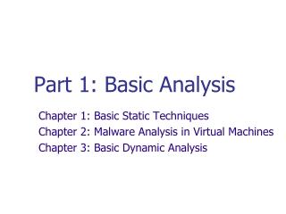 Part 1: Basic Analysis