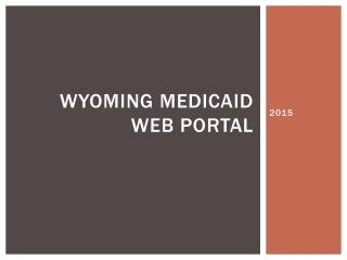 Wyoming MeDICAID Web portal