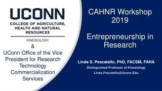 CAHNR Workshop 2019 Entrepreneurship in Research