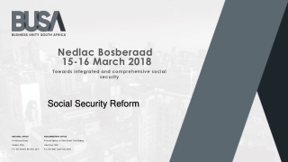 Nedlac Bosberaad 15-16 March 2018