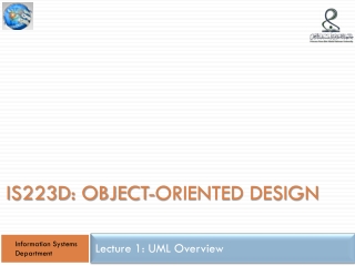 IS223D: OBJECT-ORIENTED DESIGN