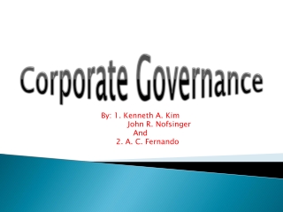 Corporate Governance