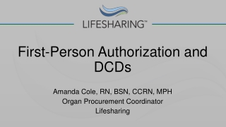 First-Person Authorization and DCDs