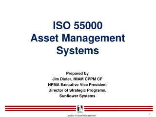 ISO 55000 Asset Management Systems