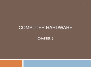 COMPUTER HARDWARE Chapter 3