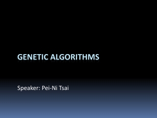 Genetic Algorithms