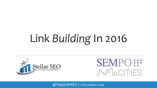 Link Building In 2016