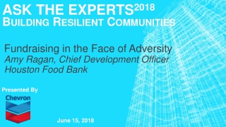 Ask The Experts 2018 Building Resilient Communities