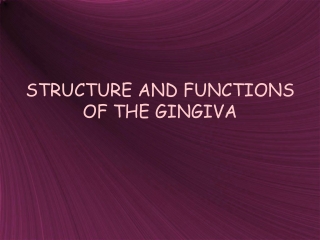 STRUCTURE AND FUNCTIONS OF THE GINGIVA