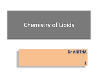 Chemistry of Lipids