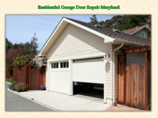 Residential Garage Door Repair Maryland