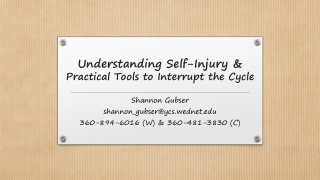 Understanding Self-Injury &amp; Practical Tools to Interrupt the Cycle