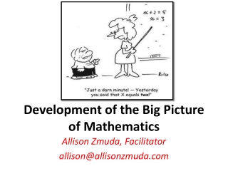 Development of the Big Picture of Mathematics