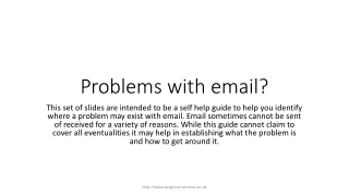 Problems with email?