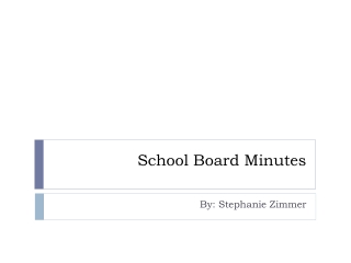 School Board Minutes