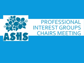 Professional Interest Groups Chairs Meeting