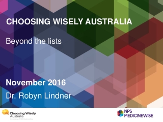 Choosing wisely Australia