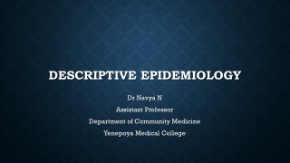 Descriptive epidemiology