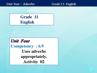 Grade 11 	English