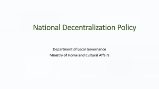 National Decentralization Policy