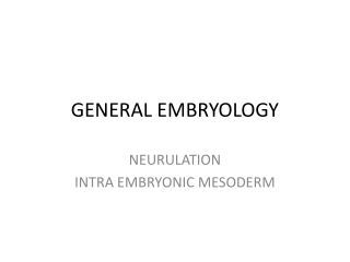 GENERAL EMBRYOLOGY