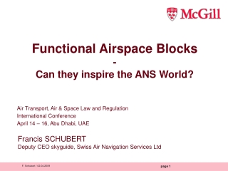 Functional Airspace Blocks - Can they inspire the ANS World?