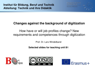 Changes against the background of digitization