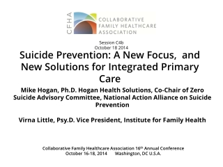 Suicide Prevention: A New Focus, and New Solutions for Integrated Primary Care