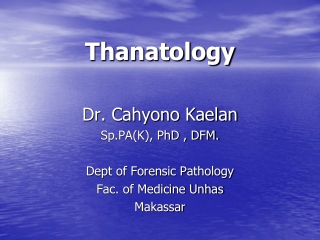 Thanatology