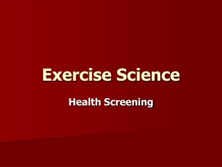 Exercise Science