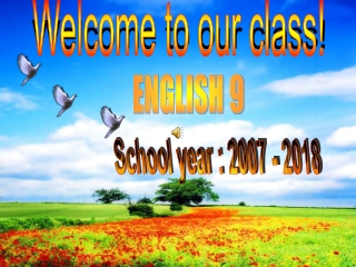 Welcome to our class!