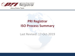 PRI Registrar ISO Process Summary