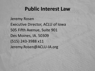 Public Interest Law