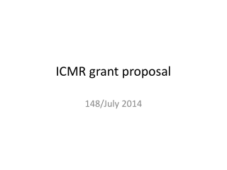 ICMR grant proposal