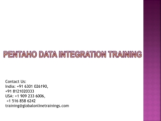 Pentaho Data Integration Training | PDI online Training - GOT
