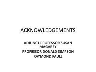 ACKNOWLEDGEMENTS