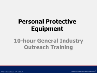 Personal Protective Equipment