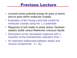 Previous Lecture