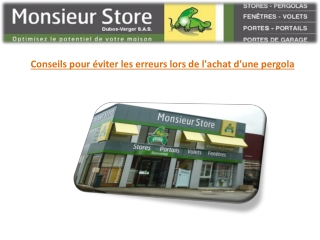 Conseils pour éviter les erreurs lors de l'achat d'une pergola