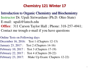 Chemistry 121 Winter 17
