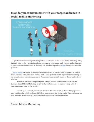 How do you communicate with your target audience in social media marketing