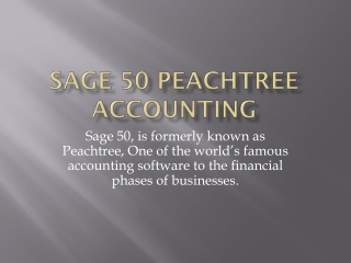 Sage Peachtree Accounting - Sage 50