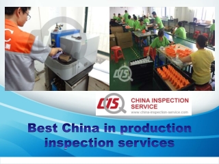 Best China in production inspection services