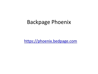 Backpage Phoenix