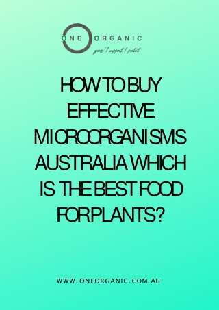 Buy Effective Microorganisms Australia Which Is The Best Food For Plants