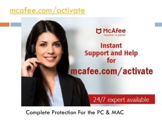 McAfee Antivirus - Enter Your 25-digit Activation Code To Activate