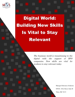Digital World: Building New Skills Is Vital to Stay Relevant
