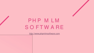 Readymade PHP MLM Scripts - Multi-level Marketing Software