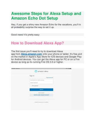 Follow the Steps for Alexa Setup and Amazon Echo Dot Setup